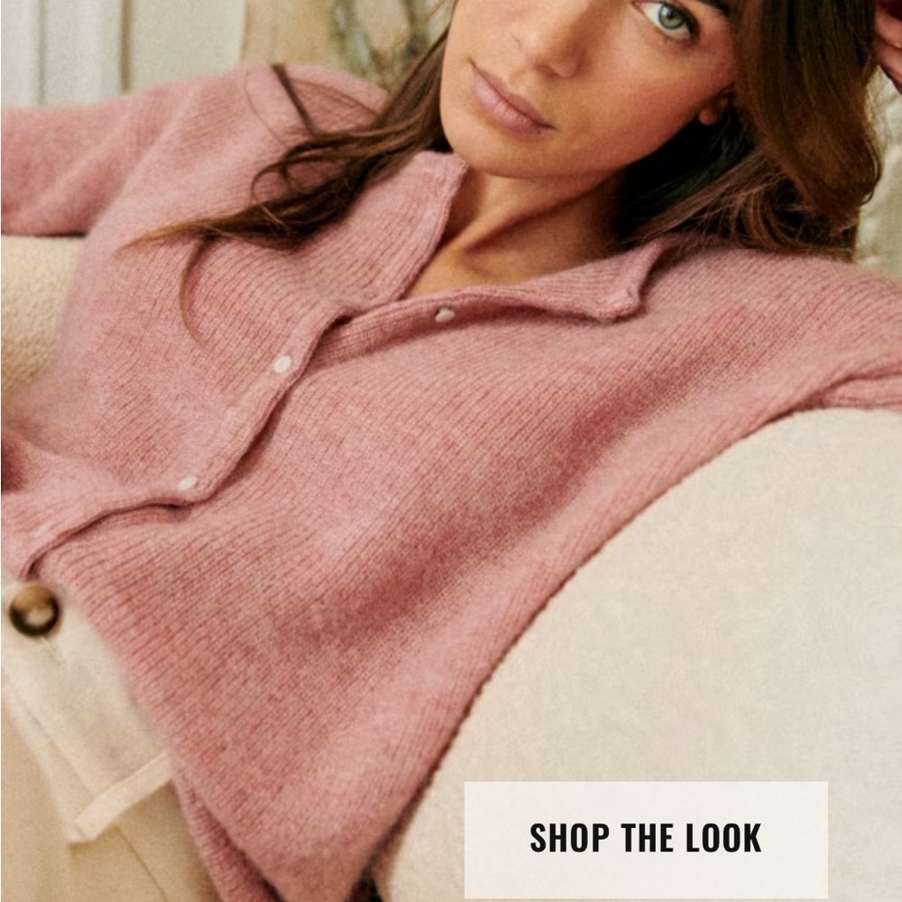 Sezane Gaspard Cardigan in Rosewood